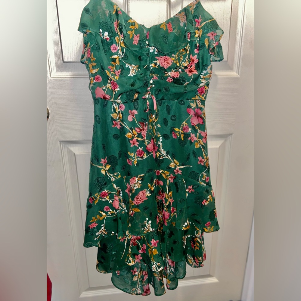 City Studio Teal Floral Dress